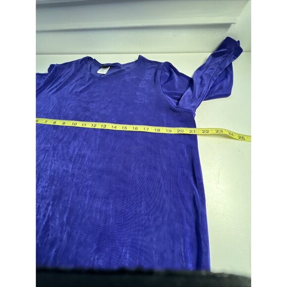 Citiknits 3/4 Sleeve Blouse Top Pants Set Sz L Purple A35020 Lounge Wear VTG - Picture 9 of 16